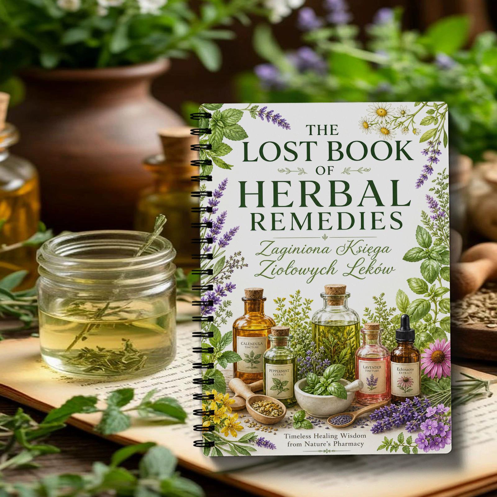 Herbal Wellness For You - ハーバルレメディーズ スパイラルノート ポーランド版 カバージャーナル ハーバリスト＆自然健康ノート用