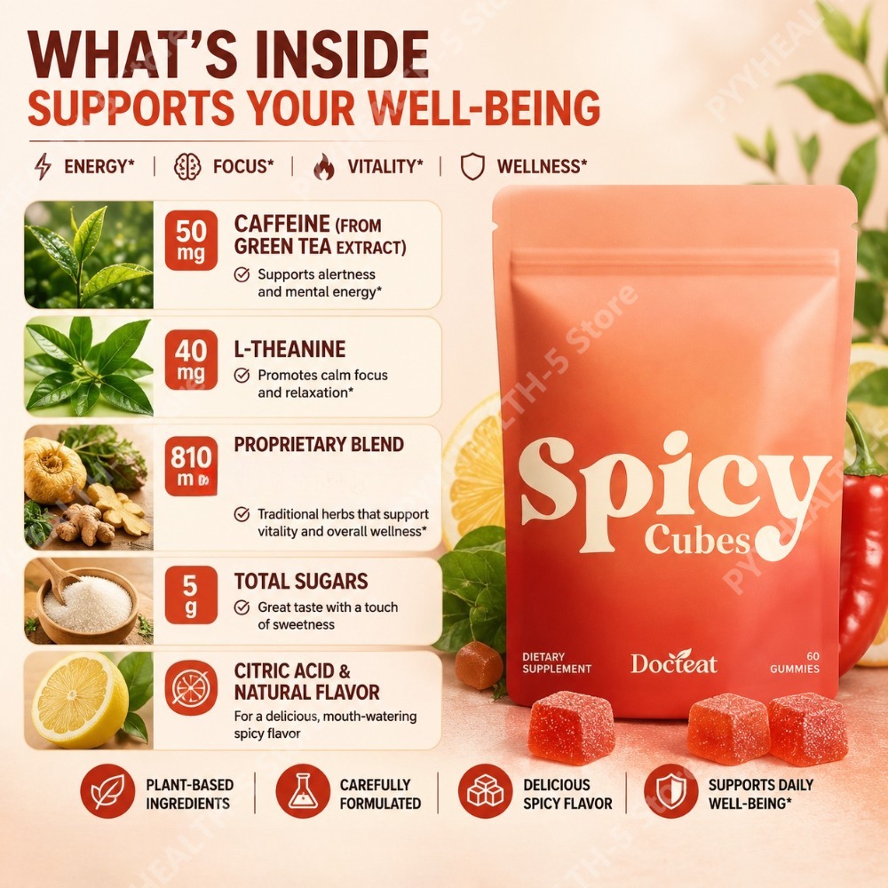 大人用エナジーグミ（緑茶カフェイン、L-テアニン、マカ、ジン - Green Herbal Wellness のレビューと価格
