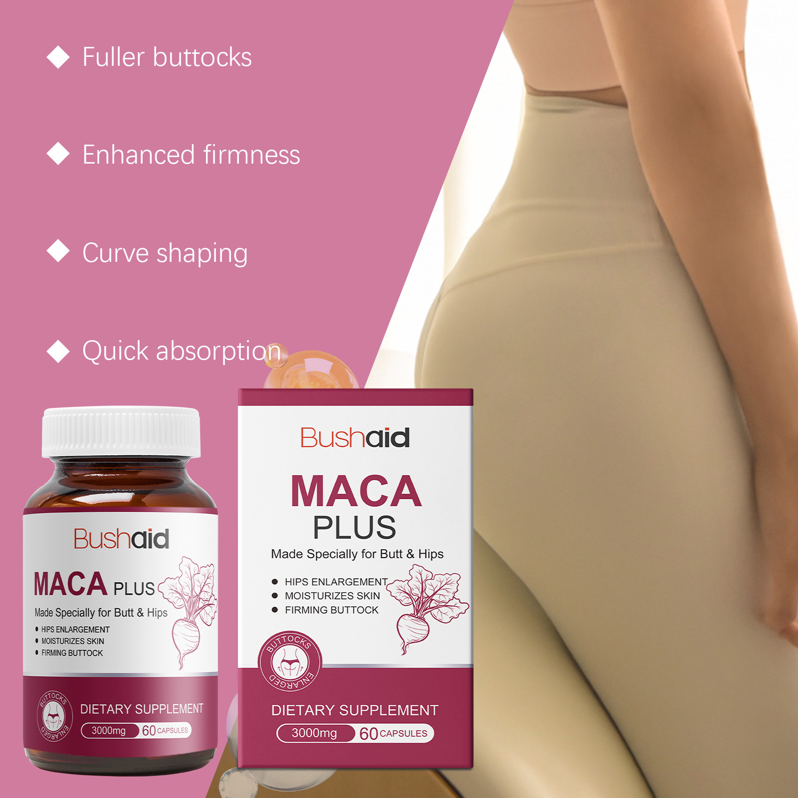 天然植物由来のマカ根エキスカプセルは、女性の身体の健康をサポ - Herbal Weight のレビューと価格