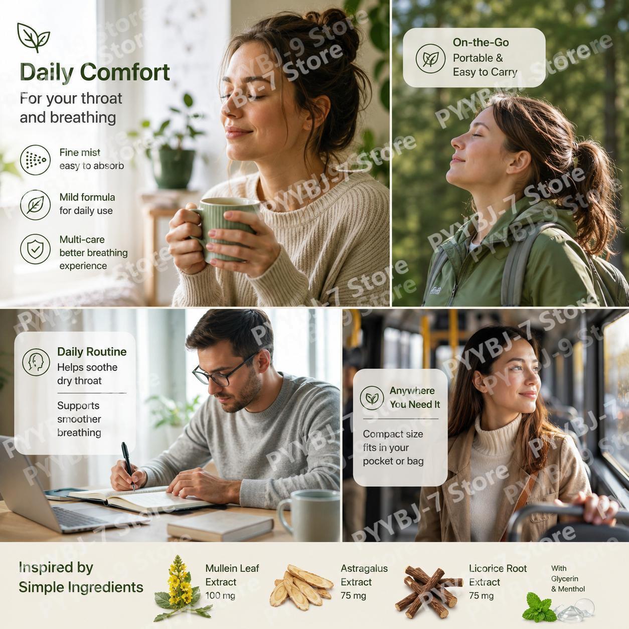 ハーバルフレッシュネス肺呼吸スプレー100ml植物エキスマル - Herbal Wellness For You のレビューと価格